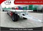 Farm Goods Transport Semi Flatbed Trailers With Towing Drawbar Carbon Steel