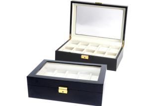 Quality Wood + Painting Watch Storage Box Custom Logo Screen Printing For Gift Packaging wholesale