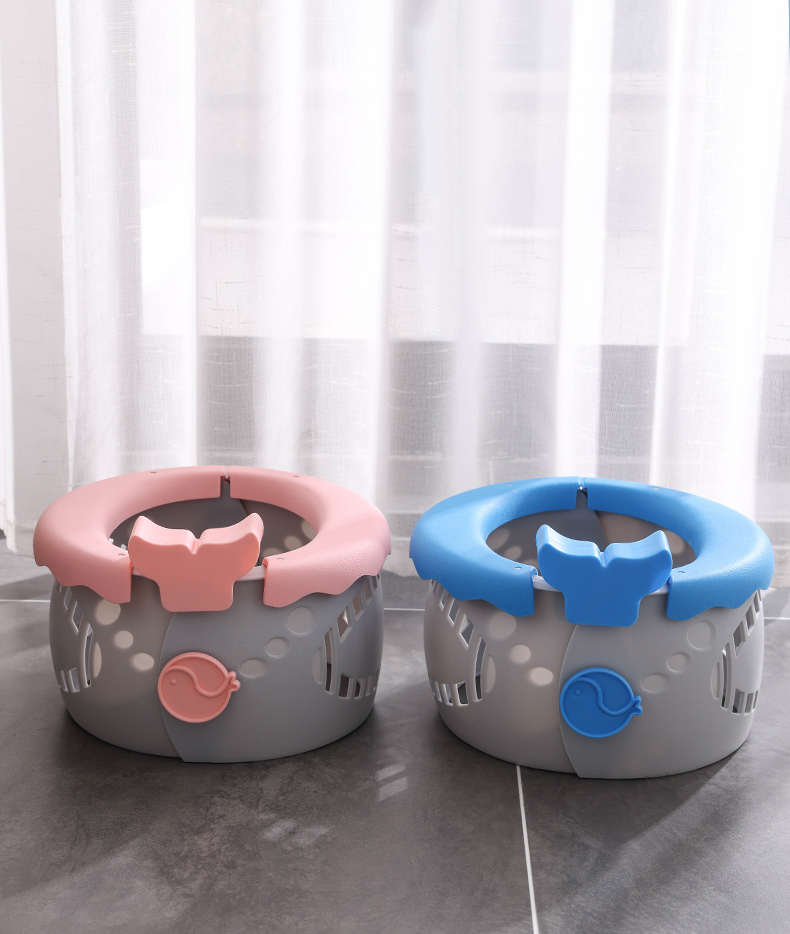 Baby Toilet Serenity Blue Sakura Pink Solid PP TPE Potty Seats with Customized Logo