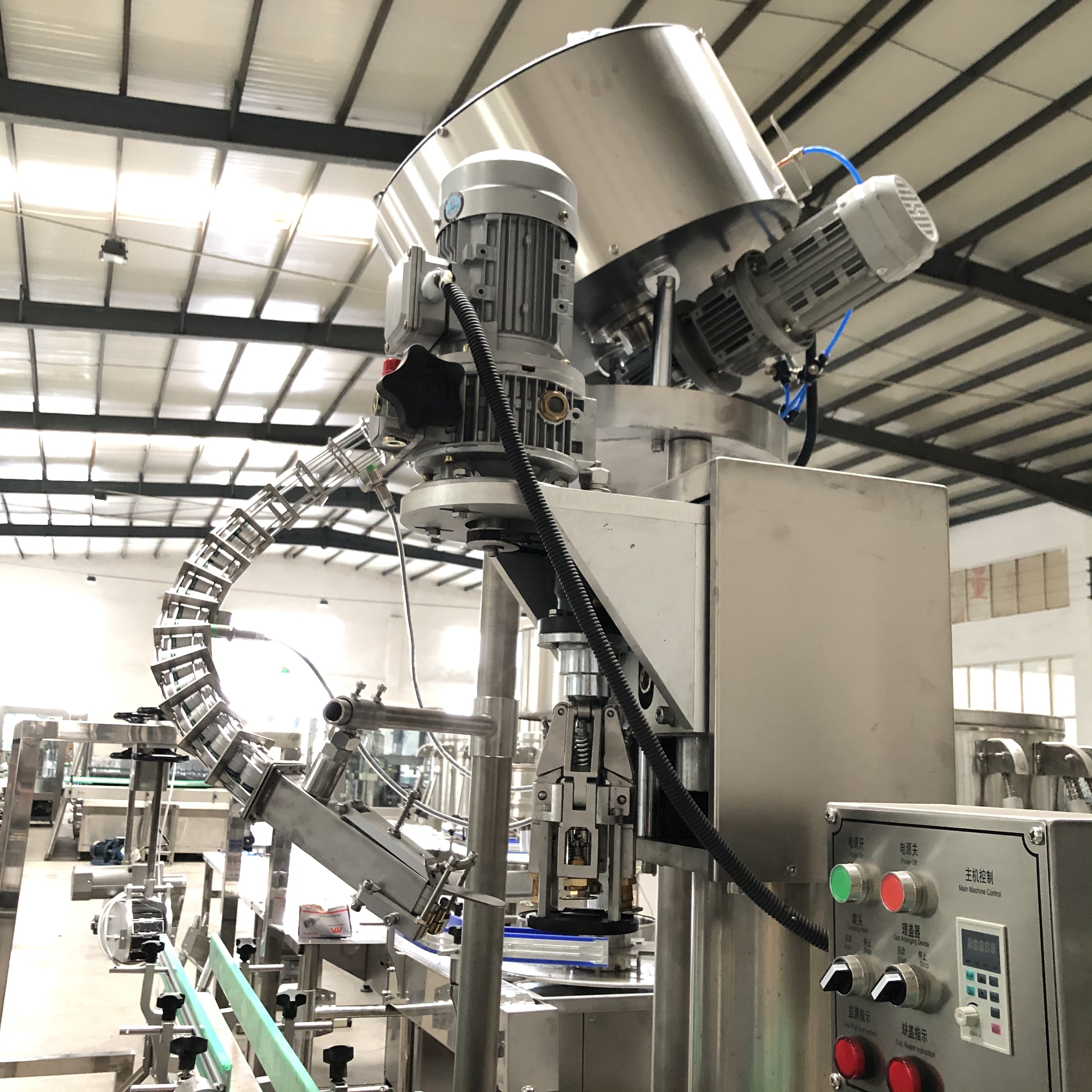 Aluminum Cap Crown Capping Machine , Food Industry Bottle Cap Sealing Machine