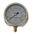 1/2 BSP 100mm Fillable Liquid Filled Pressure Gauges Unpolished