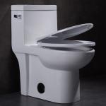 Floor Mounted Commode One Piece Skirted Toilet Elongated 1.28gpf