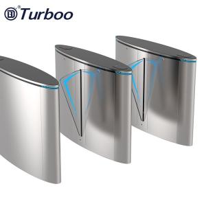 Quality SUS304 Flap Barrier Turnstile Gate RFID Face Recognition Fingerprint For Office Hotels wholesale