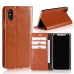 iPhone 8 Case, Genuine Leather Wallet Case Folio Flip Cover for iPhone 5/6/7/8/X