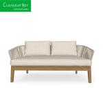 Modern Outdoor Furniture Sofa Set Customised Outdoor Rope Woven Teak Sofa Simple