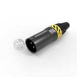 Small XLR Power Connector Outdoor Waterproof 3 Pin Male Plug Connector