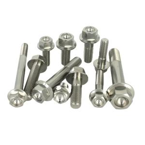 China High strength custom hex flange GR5 Ti-6al-4v titanium fasteners titanium bolts titanium screws on sale