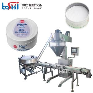China Electric Semi Automatic Bottle Filling Machine For Baby Powder Makeup Powder on sale