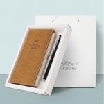 Business Leather Journal And Pen Gift Set Thick Paper 96 Sheets Embossed Logo