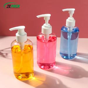 Quality Empty Plastic Shampoo Bottles 300ml Round Cosmetic Lotion Pump Bottle wholesale