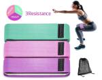 13in 100% Silicone Workout Fabric Resistance Bands Woven SGS