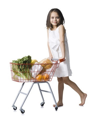 Metal Supermarket Shopping Trolley , Supermarket Grocery Shopping Cart