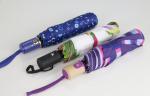 metal shaft 3 fold ladies umbrella With Digital Printing