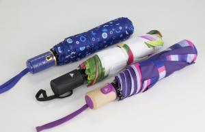 Quality metal shaft 3 fold ladies umbrella With Digital Printing wholesale