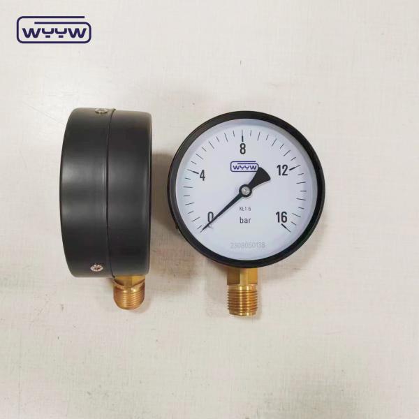 4 inch general CL1.6 water air manometer 1/2"bsp 10bar 16bar bourdon tube 100mm