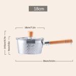 Cookware Flat Bottom Small Pot 18 / 8 Stainless Steel Sauce Pan With Glass Lid