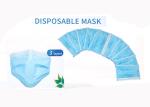 3 Ply Disposable Earloop Face Mask Non Woven Anti Virus Anti Dust Blue