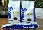 Snack Food Plastic Pouch Packaging / Custom Printed Coffee Bean Sacks Floded