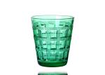 Hand Pressed 280ml Solid Colored Whisky Glasses Solid Green, Lead Free Drinking