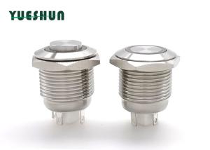 Quality 12V 24V Stainless Steel Push Button Switch , 16mm Push Button Reset Switch wholesale