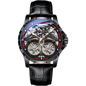 Quality 5BAR Stainless Steel Wrist Watch Oem 43mm Leather Strap Quartz Watch wholesale