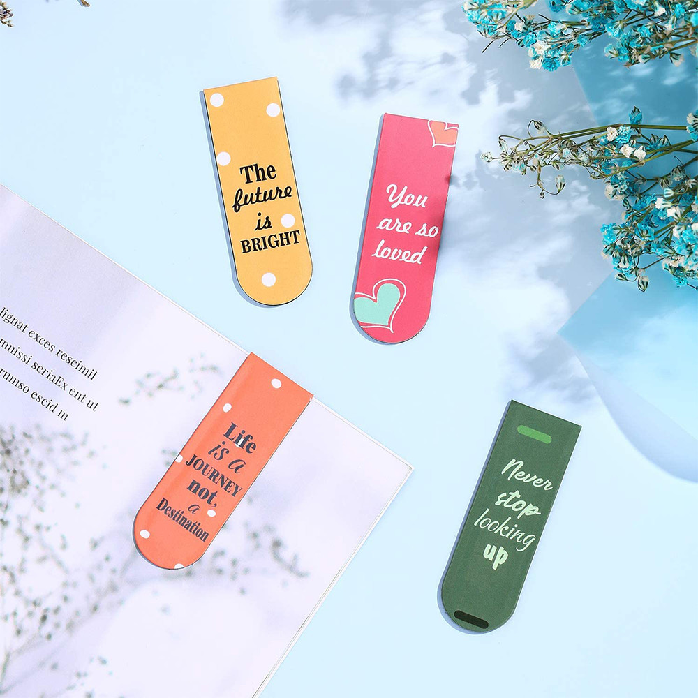 Strong Glossy Magnetic Bookmark Clips Tabs For Marking Pages
