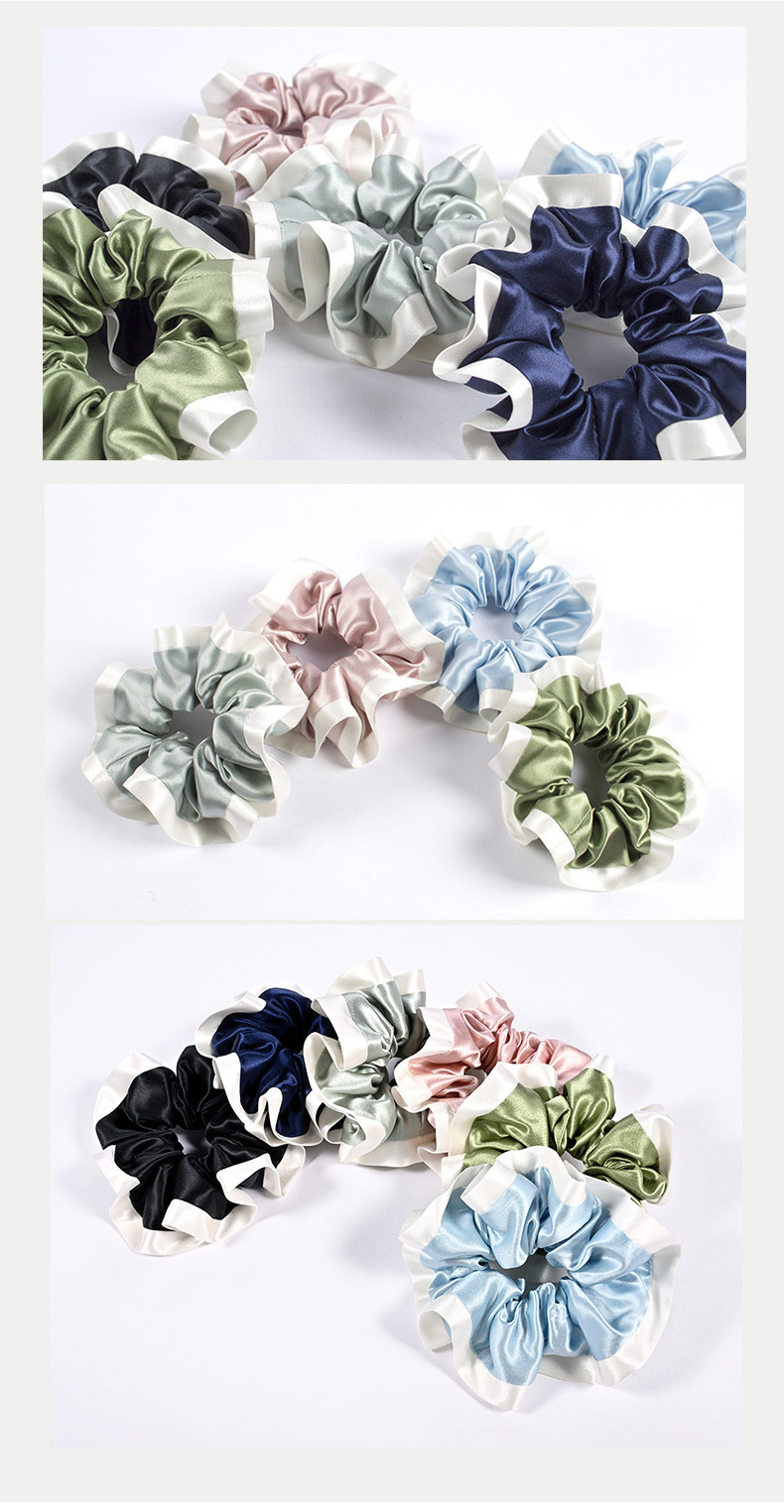 100% Pure Mulberry Silk Scrunchies For Women Soft Silk Hair Scrunchies For Women Prevents Hair From Frizzing And Damage