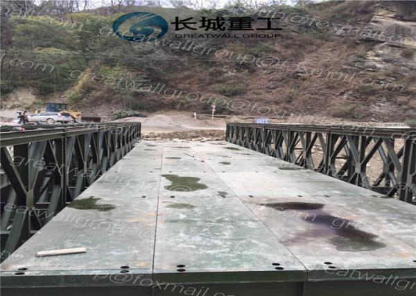 Cheap Second Reinforced 200 Bailey Steel Truss Bridge , Portable Steel Bridge for sale