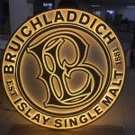 UL ROHS 3D LED Advertising Light Box / Round Outdoor Acrylic Light Box Sign