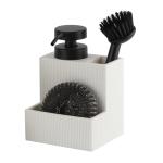 3N1 Brush Sponge Accessories Square Utensil Caddy For Countertop Big Pump Head