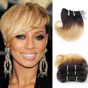 Quality 8A Grade 8 Inches Ombre Color Snail Curl Brazilian Human Hair Sew In Weave wholesale