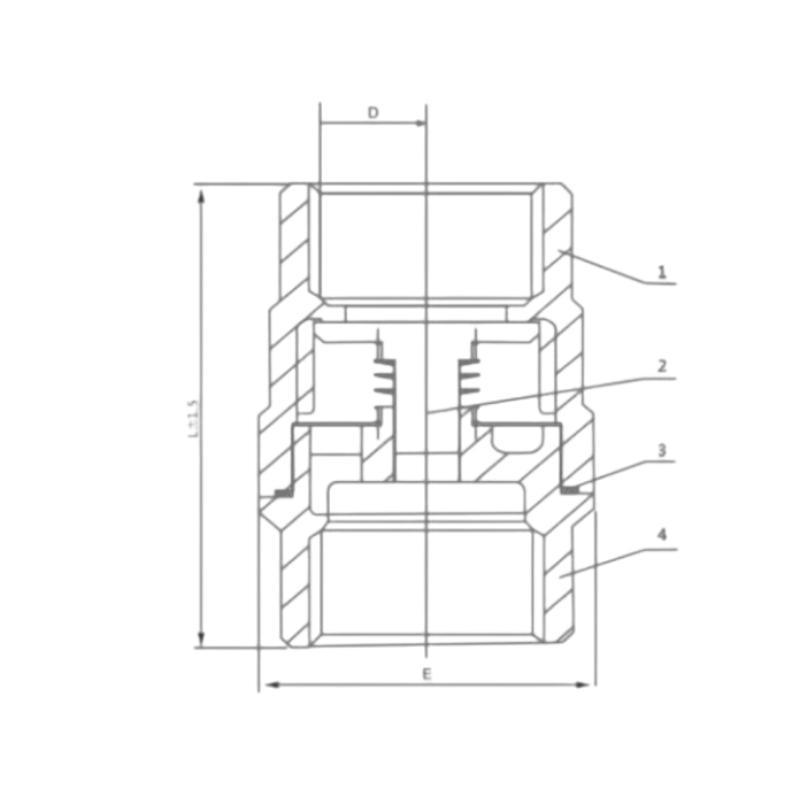 Stainless Steel 316 Female Thread Check Valve Vertical Type
