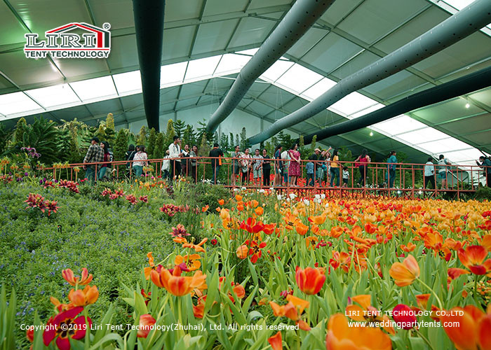 Outdoor Aluminum Marquee Tent With PVC Window Sidewalls Around For Flower Show