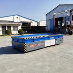 Metal Industry Battery Trackless Transfer Trolley Hydraulic Steering 40 Tons