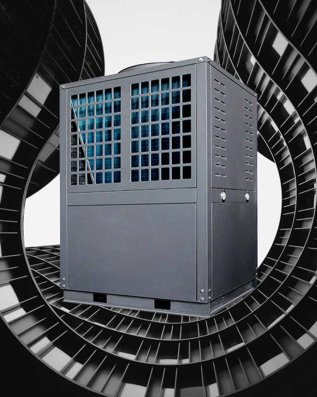 IPX4 Commercial Air To Water heat pump outdoor unit 32KW