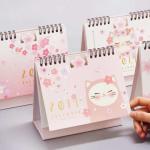Colorful Page Desk Wall Calendar Eco Friendly Lovely Inner Page For Girl Present
