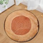 Bedroom Marble Small Circular Rugs Polyester Computer Desk Floor Mat
