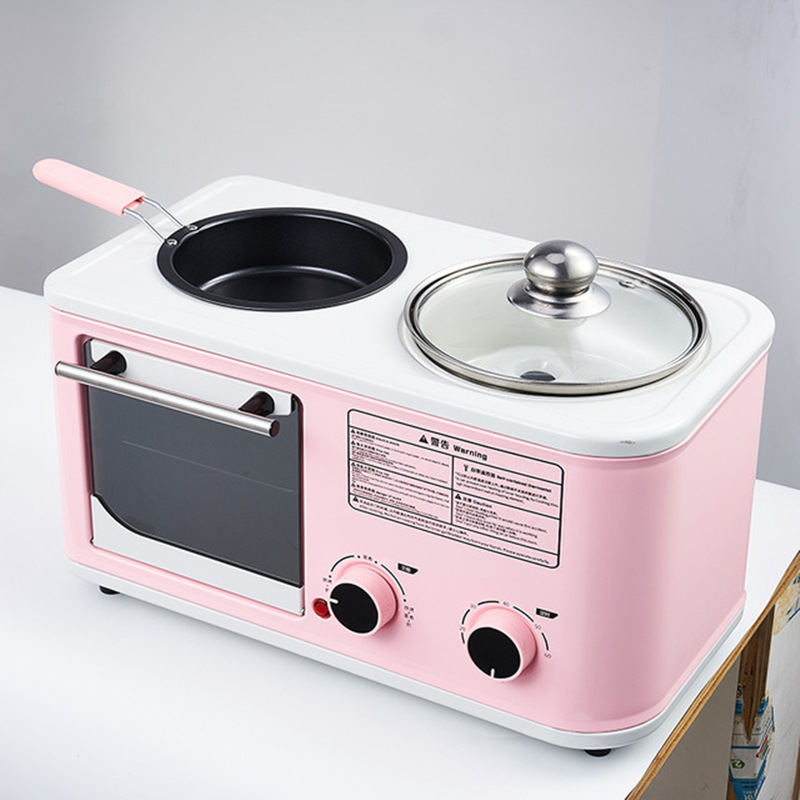 3 In 1 Automatic Breakfast Maker Machine Coffee Frying Pan Mini Oven