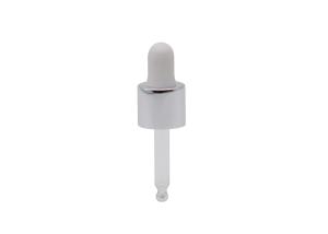 Quality Aluminum Silver 18mm Glass Dropper , Oil Droppers With Measurements wholesale