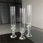 Candelabra Wedding Candle Holders Clear Crystal Candle Holder Centerpieces 50cm