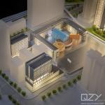Residential Commercial Miniature Building Models 3D Skyscraper Aedas 1:600