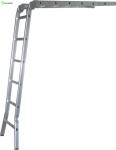 Outdoor 8 FT Aluminum Ladder Silver Corrosion Resistance 3 Shapes