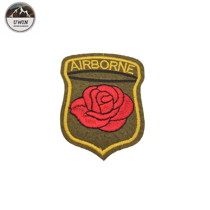 Army Green Custom Woven Patches / Iron On Uniform Patches Customized Logo