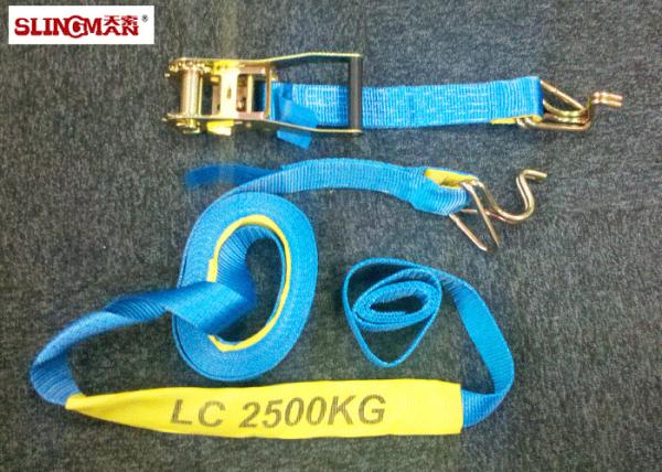 Ratchet straps LC2500 DN AS/NZS4380 50MM Polyester Blue with ratchet and two