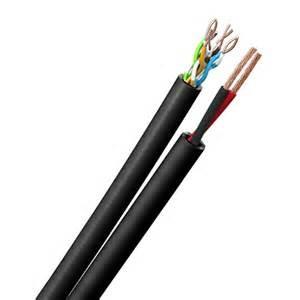 Quality UTP CAT5E Bare Copper Conductor with Stranded CCA Power Siamese IP Camera Cable wholesale