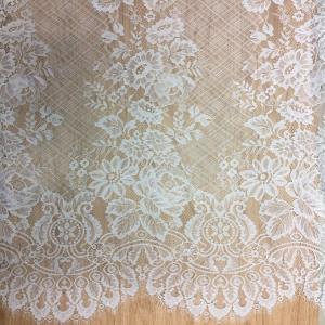 Quality 150cm * 300cm 2017 New Fashion Bridal Eyelash Lace Fabric in Ivory color wholesale