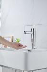 Solid Brass Silver Thermostatic Intelligent Electricity Shower Faucet