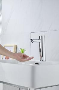 Quality Solid Brass Silver Thermostatic Intelligent Electricity Shower Faucet wholesale