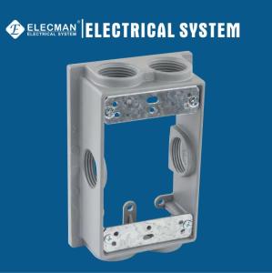 Quality Square Aluminum Weatherproof Outlet Boxes Extended Electrical Box 1 Gang wholesale