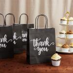 Customized Logo Online Custom Stylish Thank You Kraft Paper Bag for Supermarket
